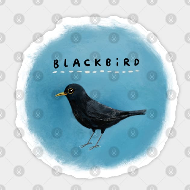 Blackbird Sticker by Sophie Corrigan